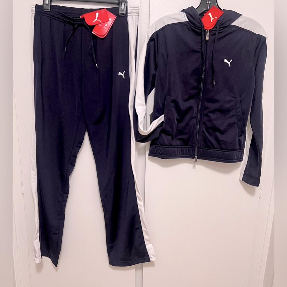 Puma Jacket/Pant Matching Set Navy Blue Size S NWTs